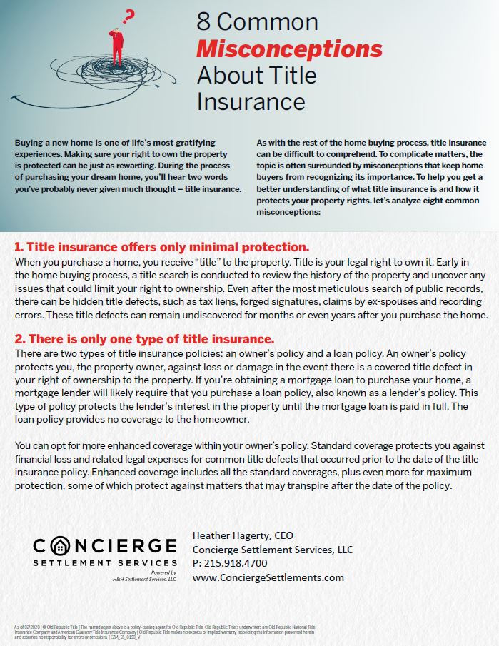 8 misconceptions title insurance pa