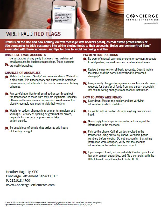wire fraud red flags
